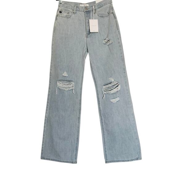NWT Kancan High Rise 90's Flare Button Fly Jeans Size 9/28 - Picture 4 of 14
